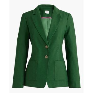 J. Crew Refined Linen Blend Women's Blazer Fern Canyon Green NWT
